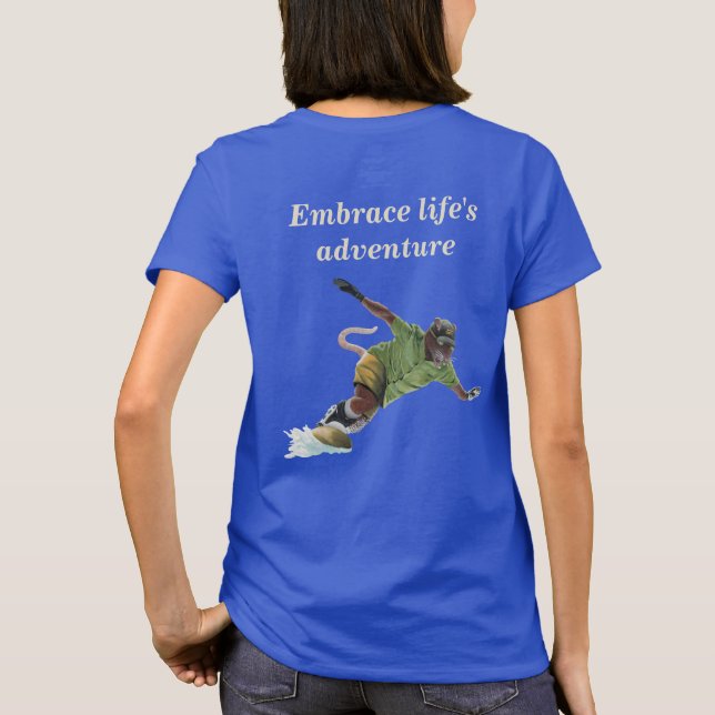 Wererat Snowboarder Snowboarding Fantasy Art Shirt (Back)