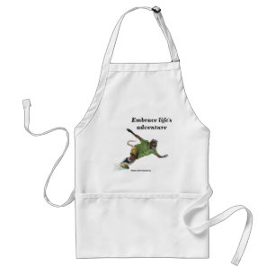 Wererat Snowboarder Sport Fantasy Art Apron