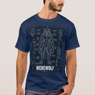 Werewolf Anatomy Blueprint T-Shirt