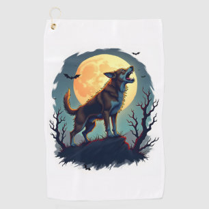 Werewolf Beagle Howl Golf Towel