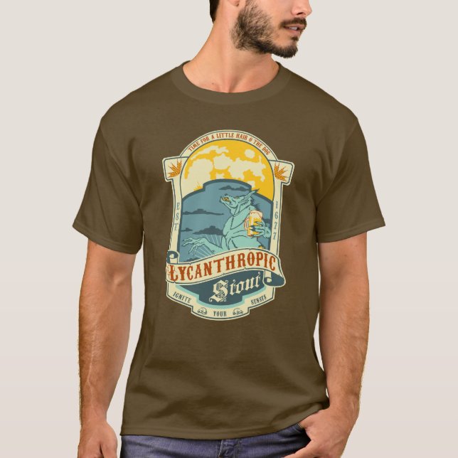Werewolf bottle label T-Shirt (Front)