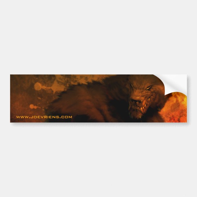 werewolf bust bumper sticker (Front)