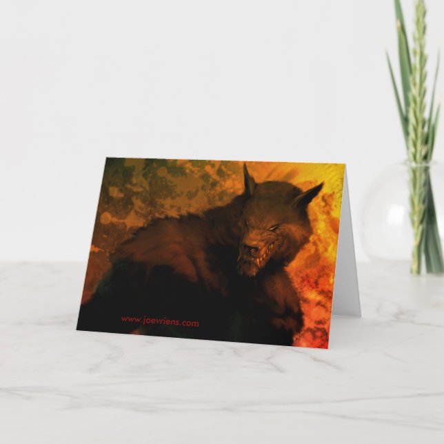 Werewolf bust Greeting Cards (Front)