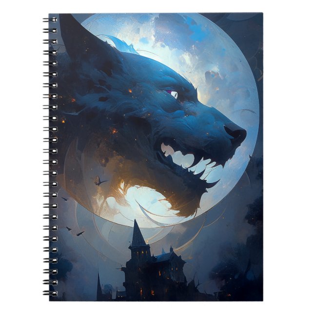 Werewolf Dark Fantasy Horror Notebook (Front)