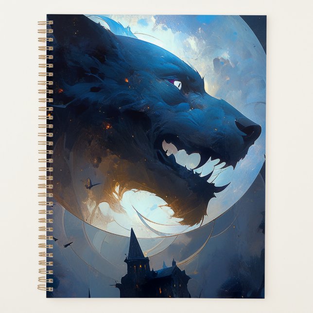 Werewolf Dark Fantasy Horror Planner (Front)