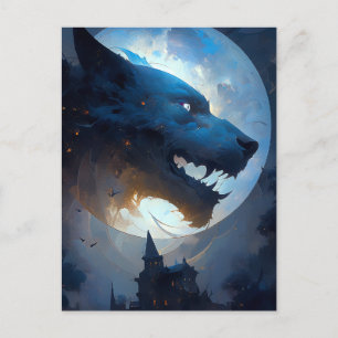 Werewolf Dark Fantasy Horror Postcard