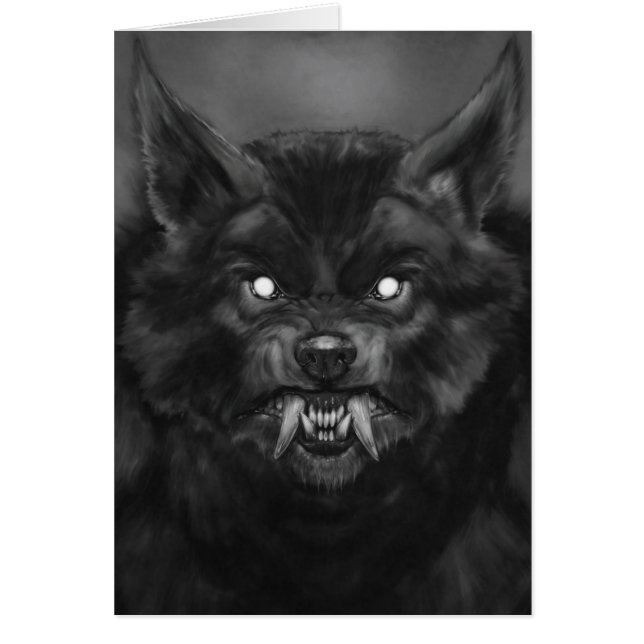 Werewolf face Card (Front)