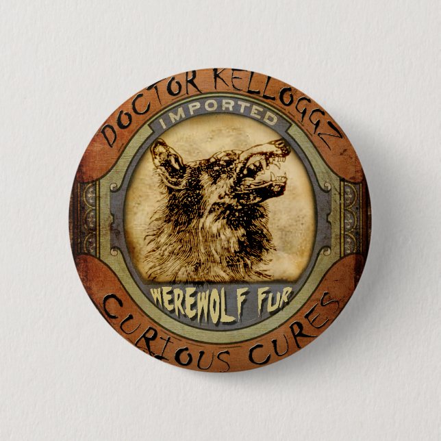 Werewolf Fur 6 Cm Round Badge (Front)