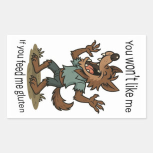 Werewolf gluten sticker