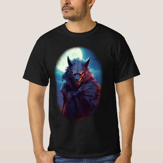 Werewolf Halloween Horror T-Shirt (Front)