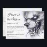 Werewolf Halloween Invitation – Full Moon Horror<br><div class="desc">Werewolf Halloween Invitation – Full Moon Horror Party Invite your guests to a spine-chilling Halloween party with this werewolf-themed invitation! Featuring a terrifying werewolf under a glowing full moon, this design is perfect for horror lovers and spooky celebrations. Customise your event details for a night of howls and haunting fun....</div>