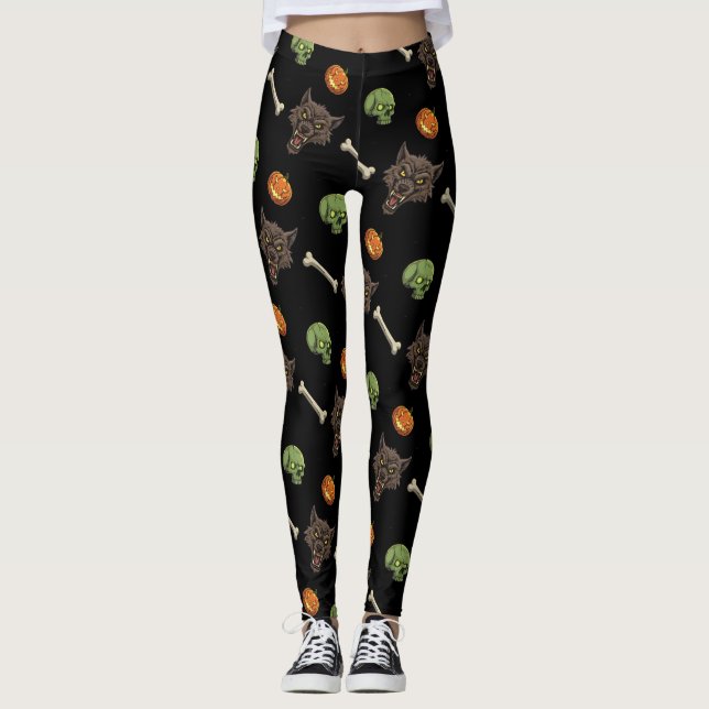 🐺 Werewolf Halloween Leggings 🎃💀 (Front)