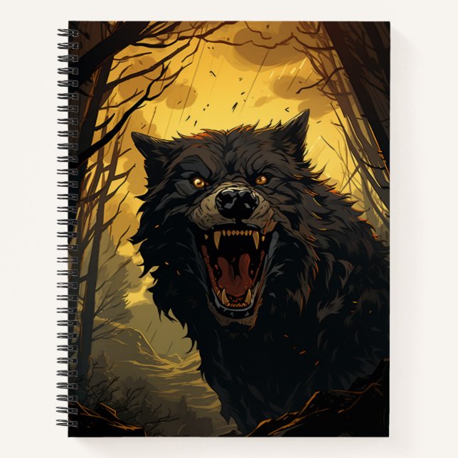 Werewolf Halloween Notebook (Front)