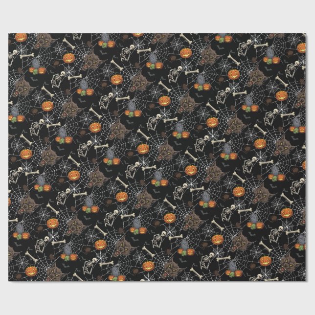 🐺 Werewolf Halloween Wrapping Paper 🎃💀 (Flat)