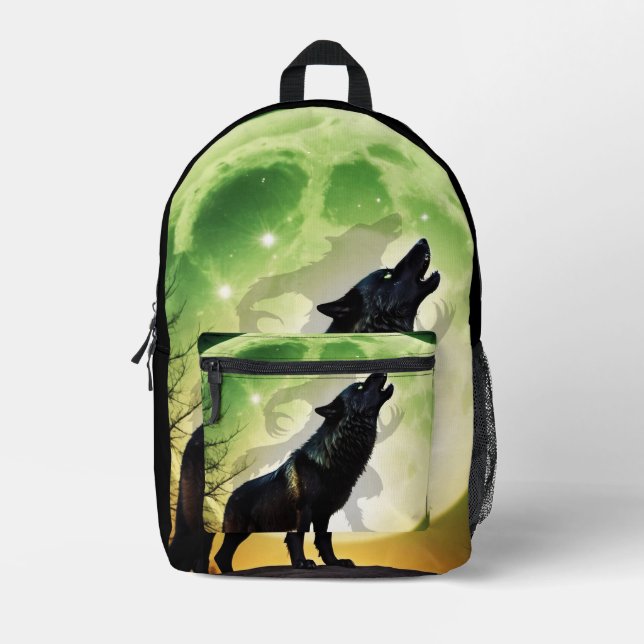 Werewolf Howl Printed Backpack (Front)