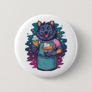 Werewolf Ice Cream Stand 6 Cm Round Badge