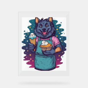 Werewolf Ice Cream Stand Acrylic Sign