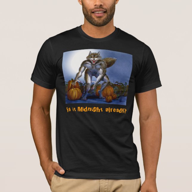 Werewolf in Pumpkin Patch T-Shirt (Front)