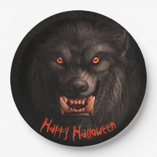 Werewolf (Lycanthropy) Halloween Paper Plate