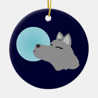 Werewolf Moon Ceramic Tree Decoration
