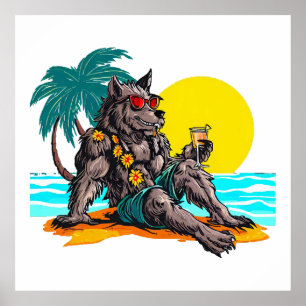 werewolf on vacation poster