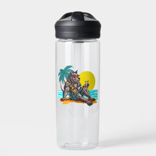 werewolf on vacation water bottle