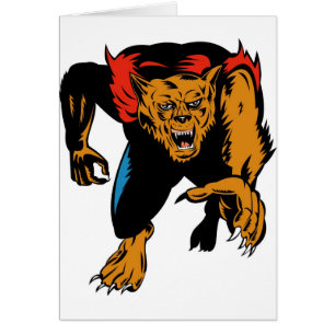 werewolf or wolfman attacking front