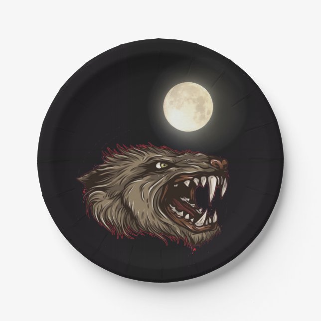 Werewolf Paper Plates (Front)