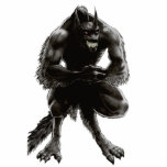 Werewolf Photo Sculpture<br><div class="desc">A mythological or folkloric human with the ability to shapeshift into a wolf or an anthropomorphic wolf-like creature, either purposely, by being bitten or scratched by another werewolf, or after being placed under a curse. This transformation is often associated with the appearance of the full moon. Werewolves are often attributed...</div>