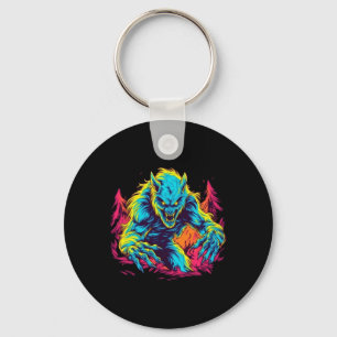 Werewolf Pranks - Lunar Mischief for Halloween Key Ring