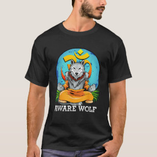 Werewolf Pun Halloween Costume Aware Wolf Yoga Med T-Shirt