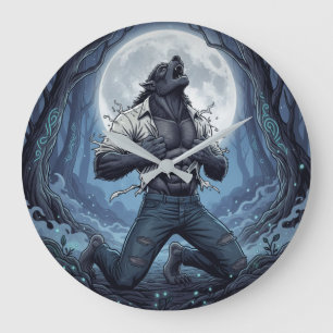 Werewolf Rips Shirt Large Clock