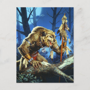 Werewolf Shaman Of The Forrest Postcard