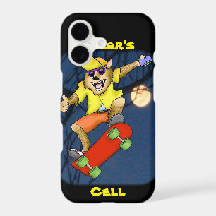 Werewolf Skateboarder Cell Phone Case