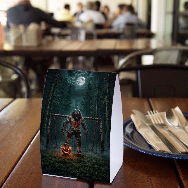 Werewolf Soccer Player Halloween Horror Art (Insitu(Restaurant))