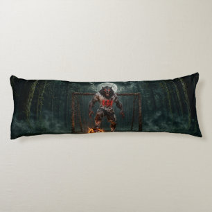 Werewolf Soccer Player Halloween Horror Art Body Cushion