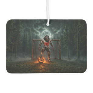 Werewolf Soccer Player Halloween Horror Art Car Air Freshener
