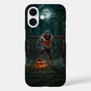 Werewolf Soccer Player Halloween Horror Art iPhone 16 Case