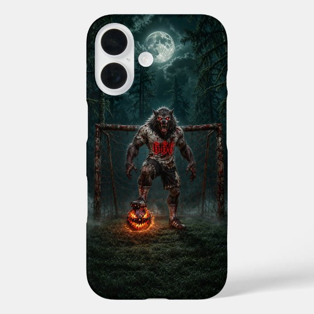 Werewolf Soccer Player Halloween Horror Art Case-Mate iPhone Case (Back)
