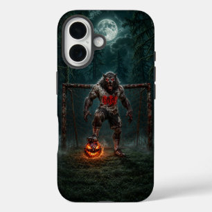 Werewolf Soccer Player Halloween Horror Art iPhone 16 Case