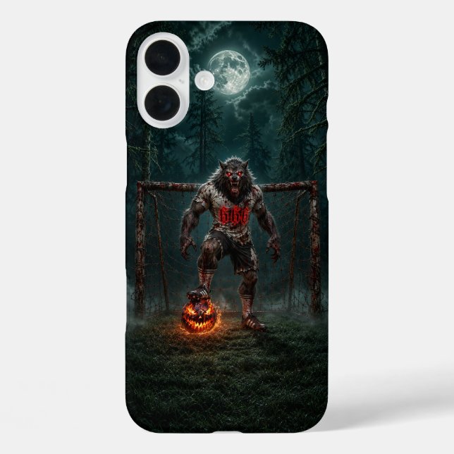 Werewolf Soccer Player Halloween Horror Art Case-Mate iPhone Case (Back)