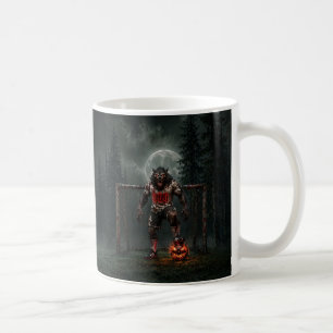 Werewolf Soccer Player Halloween Horror Art Coffee Mug