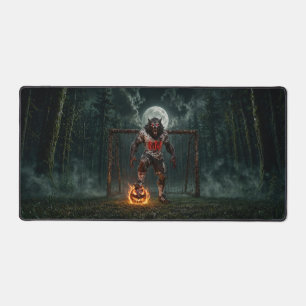 Werewolf Soccer Player Halloween Horror Art Desk Mat