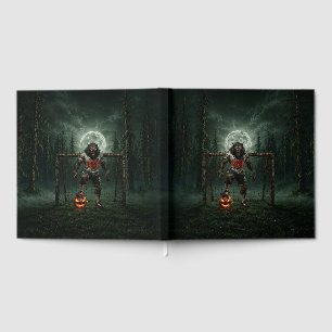Werewolf Soccer Player Halloween Horror Art Guest Book