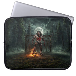 Werewolf Soccer Player Halloween Horror Art Laptop Sleeve