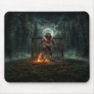 Werewolf Soccer Player Halloween Horror Art Mouse Mat