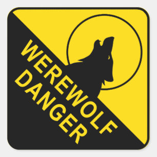 Werewolf Square Sticker