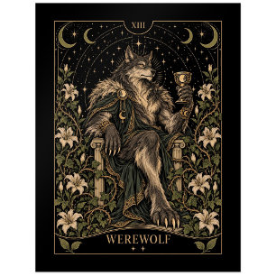 Werewolf, Starlit Tarot Art Postcard