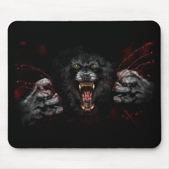 Werewolf Tearing Out Your Heart Mouse Mat (Front)