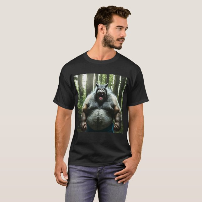  Werewolf Who Ate The Whole Village black T-shirt (Front Full)